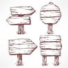 wooden sketch billboards N2