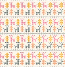 Seamless heritage warm holiday stylized pattern N2