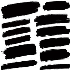 Black brush strokes N24