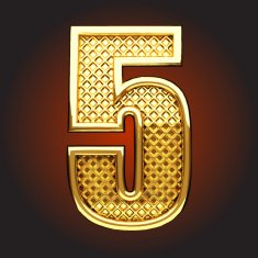 Vector golden figure 5 N4