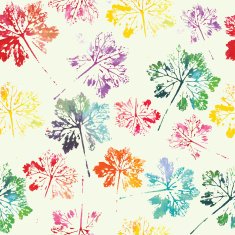 watercolor pattern of leaves seamless texture background N27