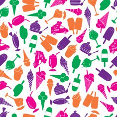 ice cream colorful seamless pattern eps10 N2