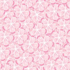 Peach blossom seamless ornament N2