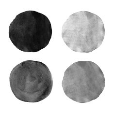 Beautiful grey watercolor design elements N2