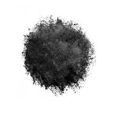 Colorful watercolor circle black drop on white background