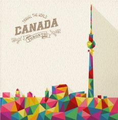 Travel Canada polygonal skyline N2
