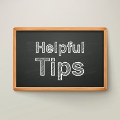 helpful tips on blackboard in wooden frame N2