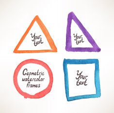 geometric watercolor frame