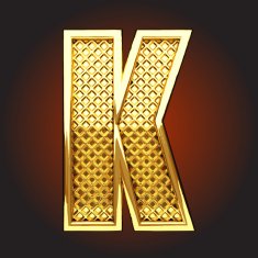 vector golden letter k N7