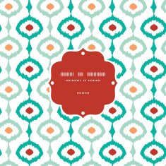 Colorful chain ikat frame seamless pattern background
