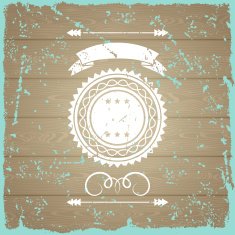 Wooden texture background with chalk labels and dividers