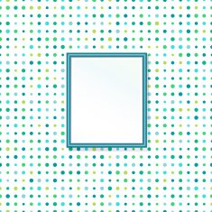Seamless polka dot pattern and classic frame
