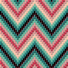 Herringbone Pattern in Pink and Green N2