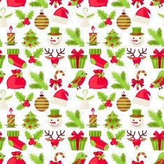 Merry Christmas seamless pattern N10