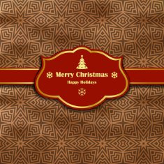 Decorative Christmas Frame-Label Design