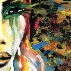 Painting detail with woman's eye N2