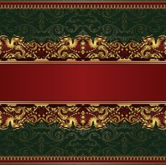 Beautiful red seamless pattern with dragons