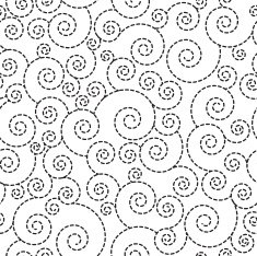 Seamless Connected curls pattern - black and white colors N2
