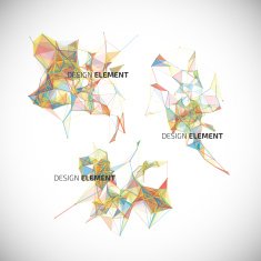 Collection of colorful abstract geometric backgrounds Vector design elements N2