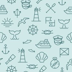 Nautical Seamless Pattern N16