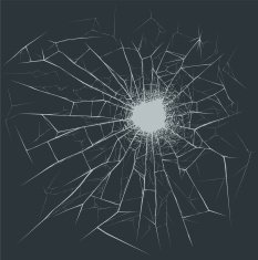 Bullet Hole on the glass