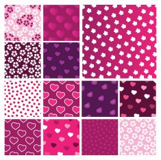 Set of Vector Patterns for Valentine's Day N2