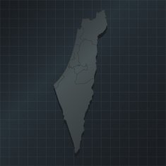 Israel map on dark background with grid N2