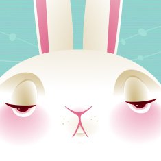 Close up of a staring rabbit EPS8