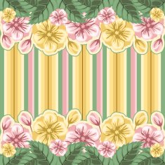 striped floral background
