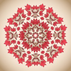 Ethno round pastel ornament?