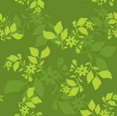 vector green seamless floral texture