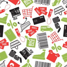 shopping icons color pattern eps10 N2