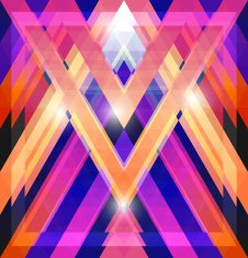 Geometric shining pattern with triangles N18