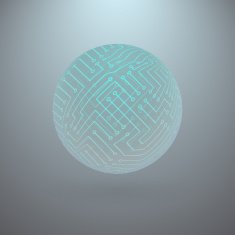 Abstract Sphere of Electronic Circuitry N2