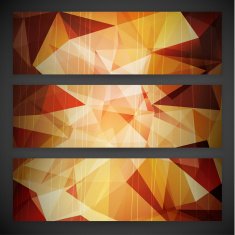 Abstract geometric trianglular banners set N9