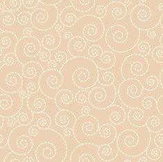 Seamless Connected curls pattern - beige and white colors N2