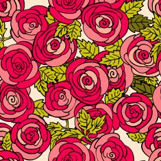 classical seamless rose pattern N2