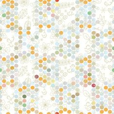 Seamless texture with a plant silhouette outline flowers