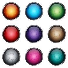 Set stylized glossy buttons