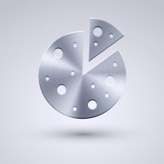 Vector full metal icon on blue background Eps10 N91