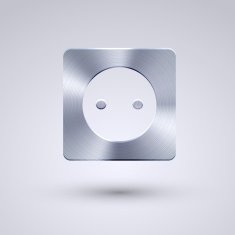 Vector full metal icon on blue background Eps10 N92