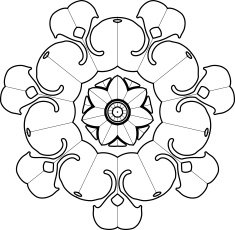 gothic pattern of curves