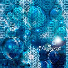 Blue abstract air bubbles background