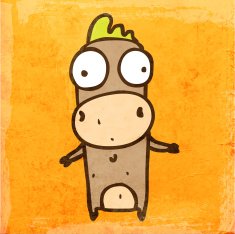 Donkey on Grunge Background N2