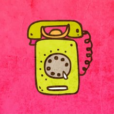 Vintage Telephone on Grunge Background N2