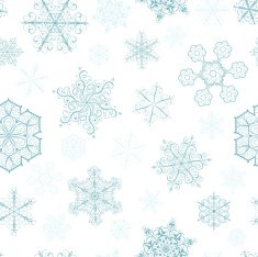 Christmas seamless pattern with big and small snowflakes N9