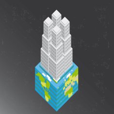 Cubic earth with overpopulation