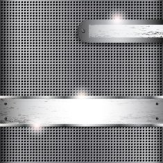 Abstract background with metall banners N2