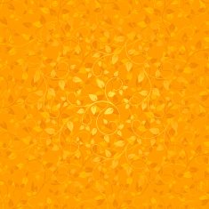 Seamless orange pattern with autumn leaves Vector illustration