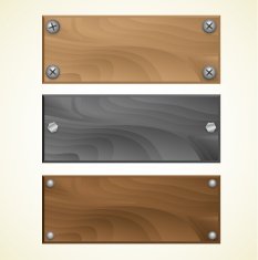 Blank wooden signs